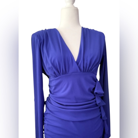 Zara Blue Long Sleeve Dress - Picture 5 of 5